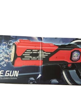 Red and Black Bubble Gun Toy
